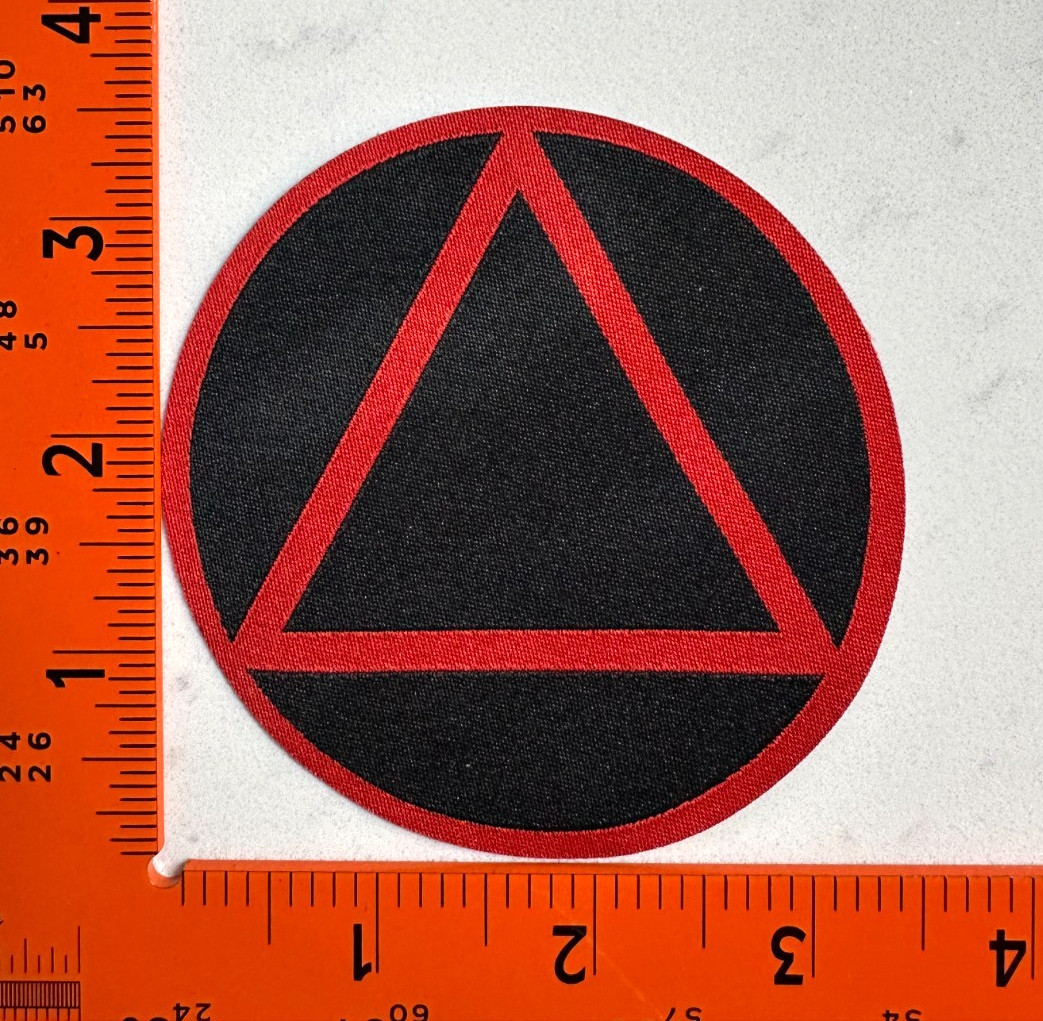 Alcoholics Anonymous "Sobriety" Patch – Black & Red – High-Density Stitched Badg