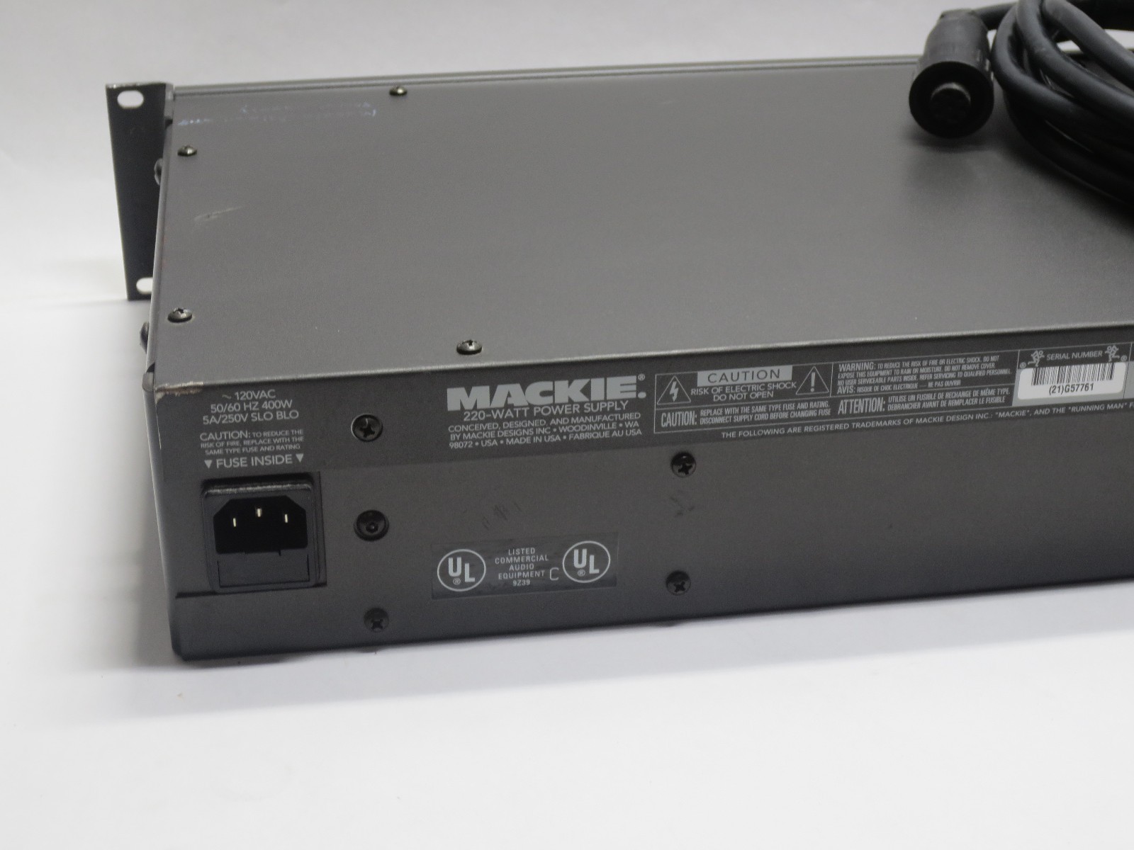 Mackie 220W Rackmount PSU Power Supply (Power On Test Only)