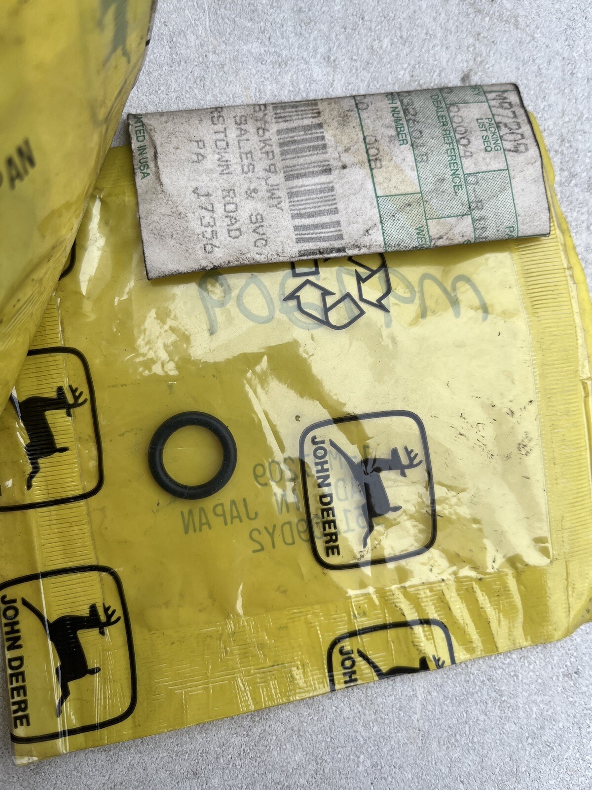 M97209  Genuine OEM  John Deere   O-RING Seal