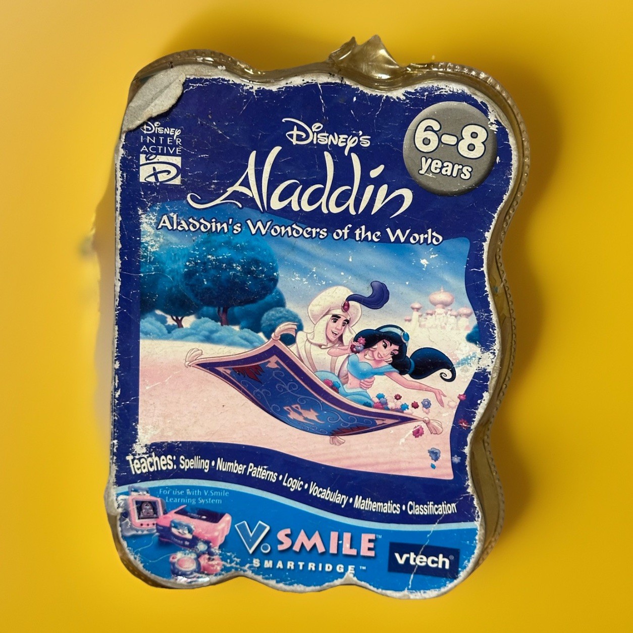 Disney Vtech Smartridge Aladdin's Wonders of the World Cartridge V Smile Read