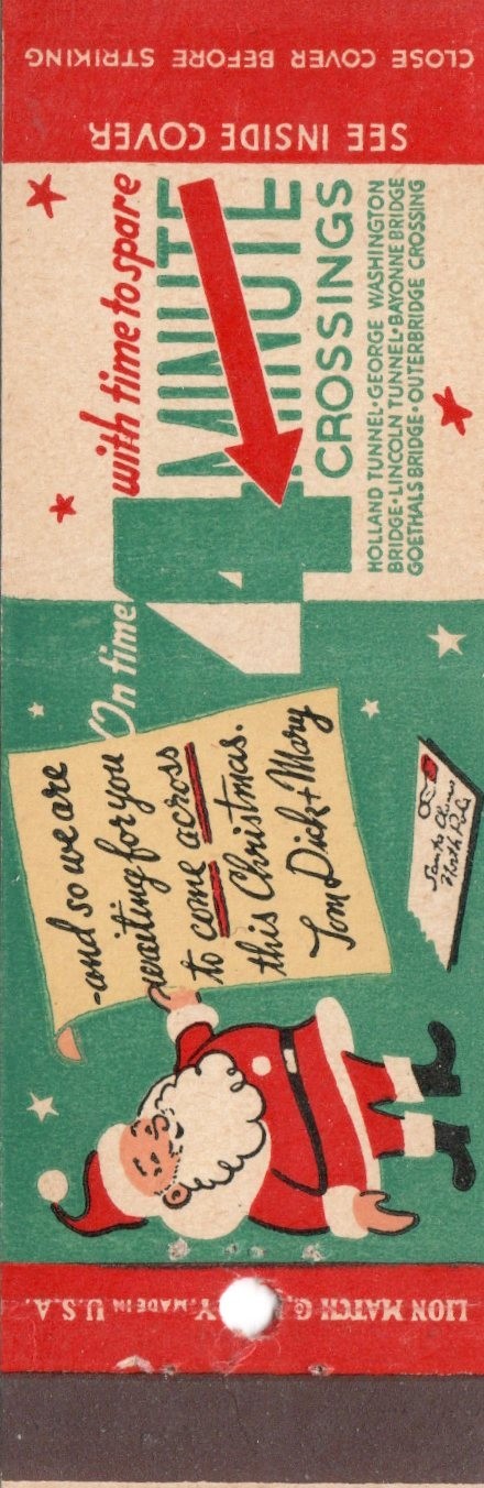 Vintage Matchcover 4 Minute Crossings