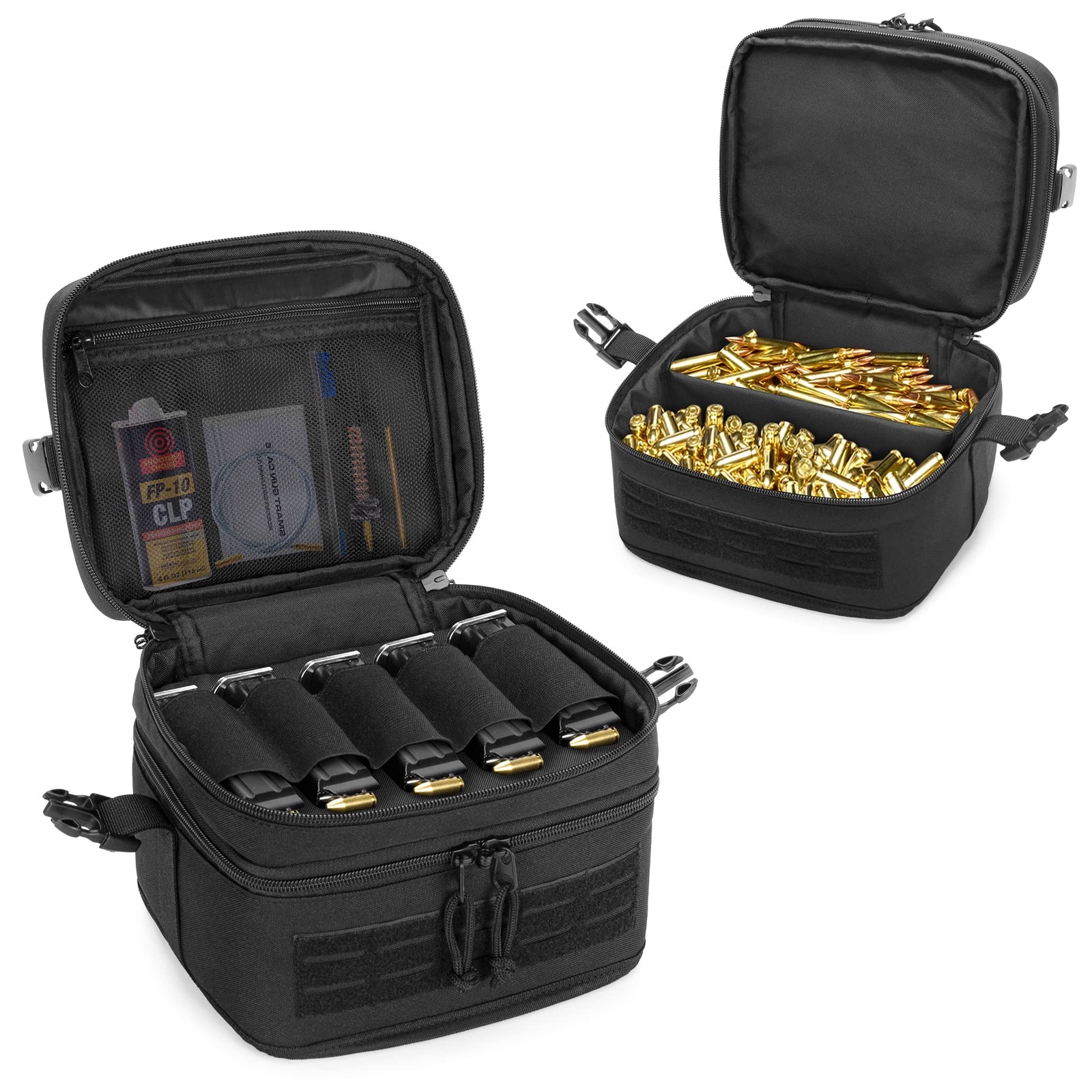 Tactical Pistol Magazine Storage Bag with 5 Mag Slt 8.4 x 6.9 x 6.5 inches Black