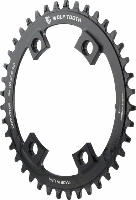 Wolf Tooth Shimano 110 Asymmetric BCD Chainring - 38t, 110 Asymmetric BCD, 4-Bol