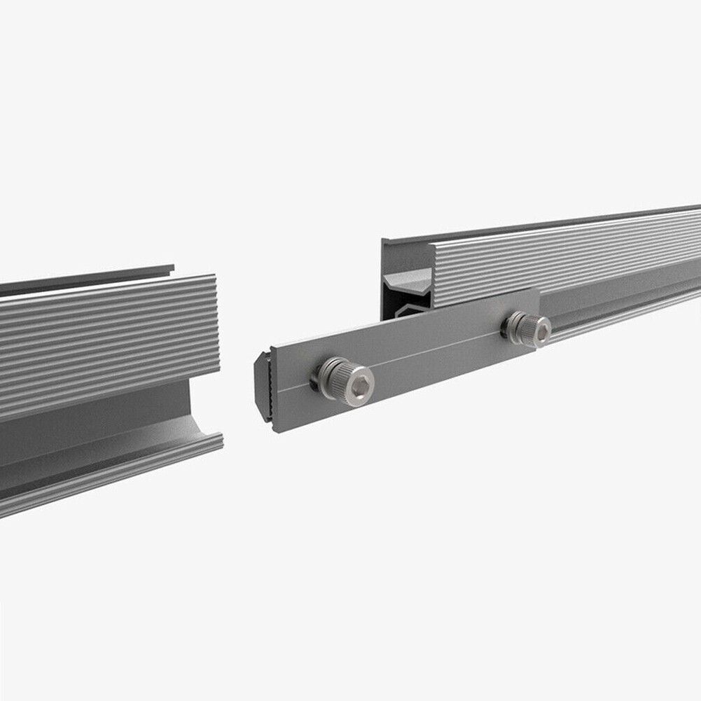 Aluminium Solar Module Rails Profile Connectors Mounting Connection Replacement