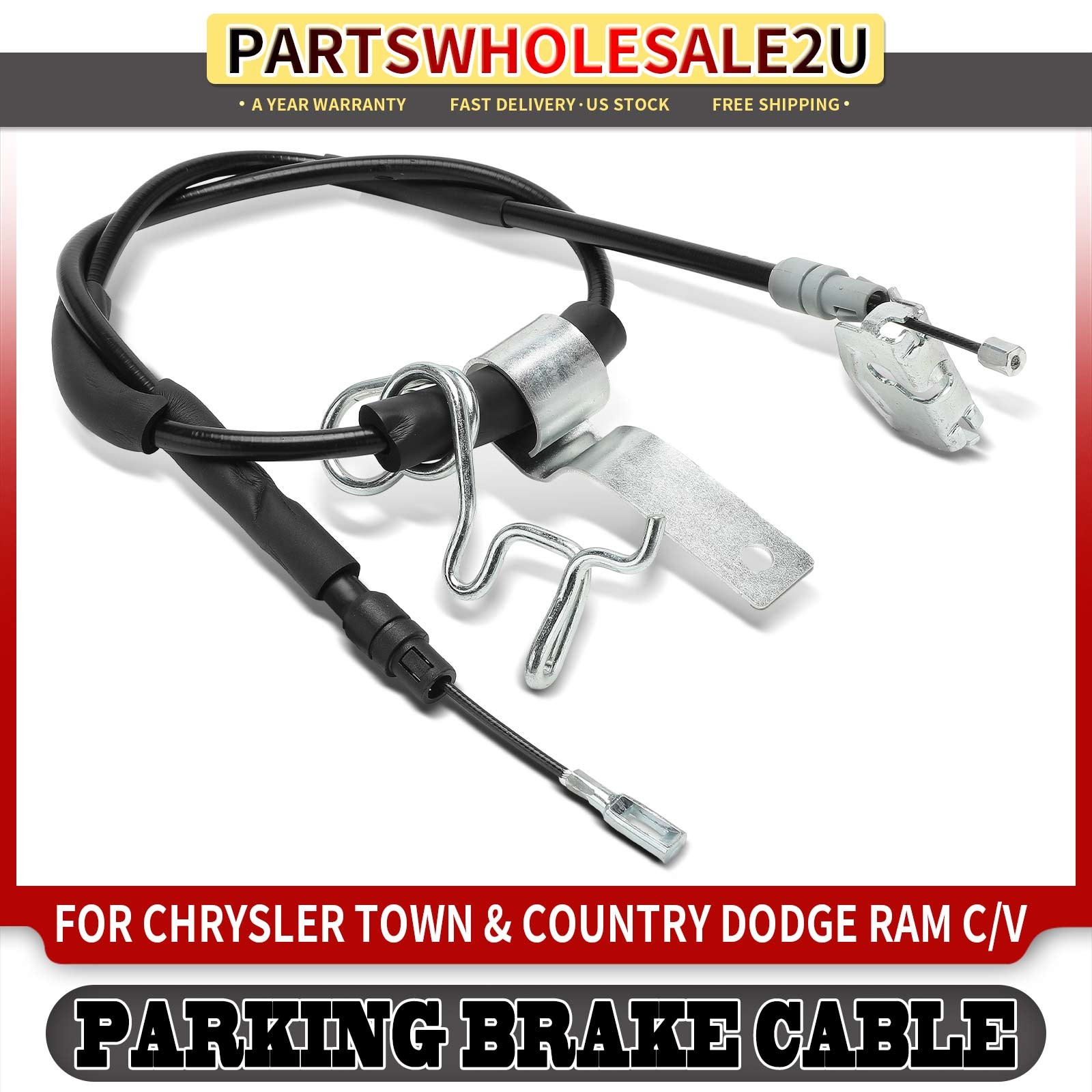 Rear Driver Side Parking Brake Cable for Chrysler Town & Country Dodge Ram C/V