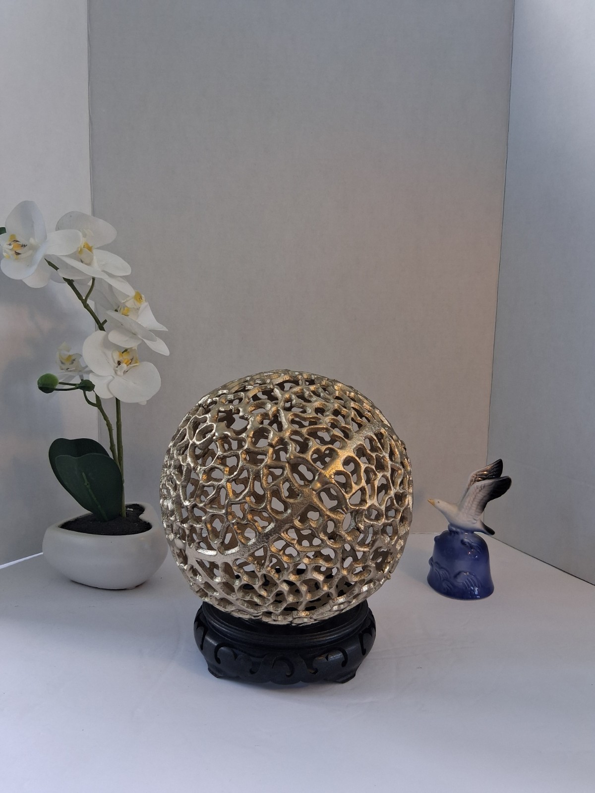 Metallic Gold Fillagree Sphere/Orb
