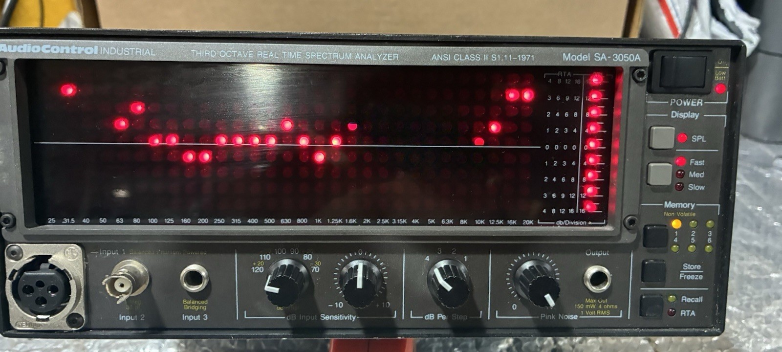 Audio Control Industries SA-3050 Third Octave Real Time Spectrum Analyzer