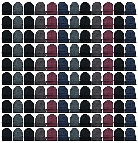 120 Pack Yacht & Smith Wholesale Bulk Thermal Winter Beanies Or Gloves