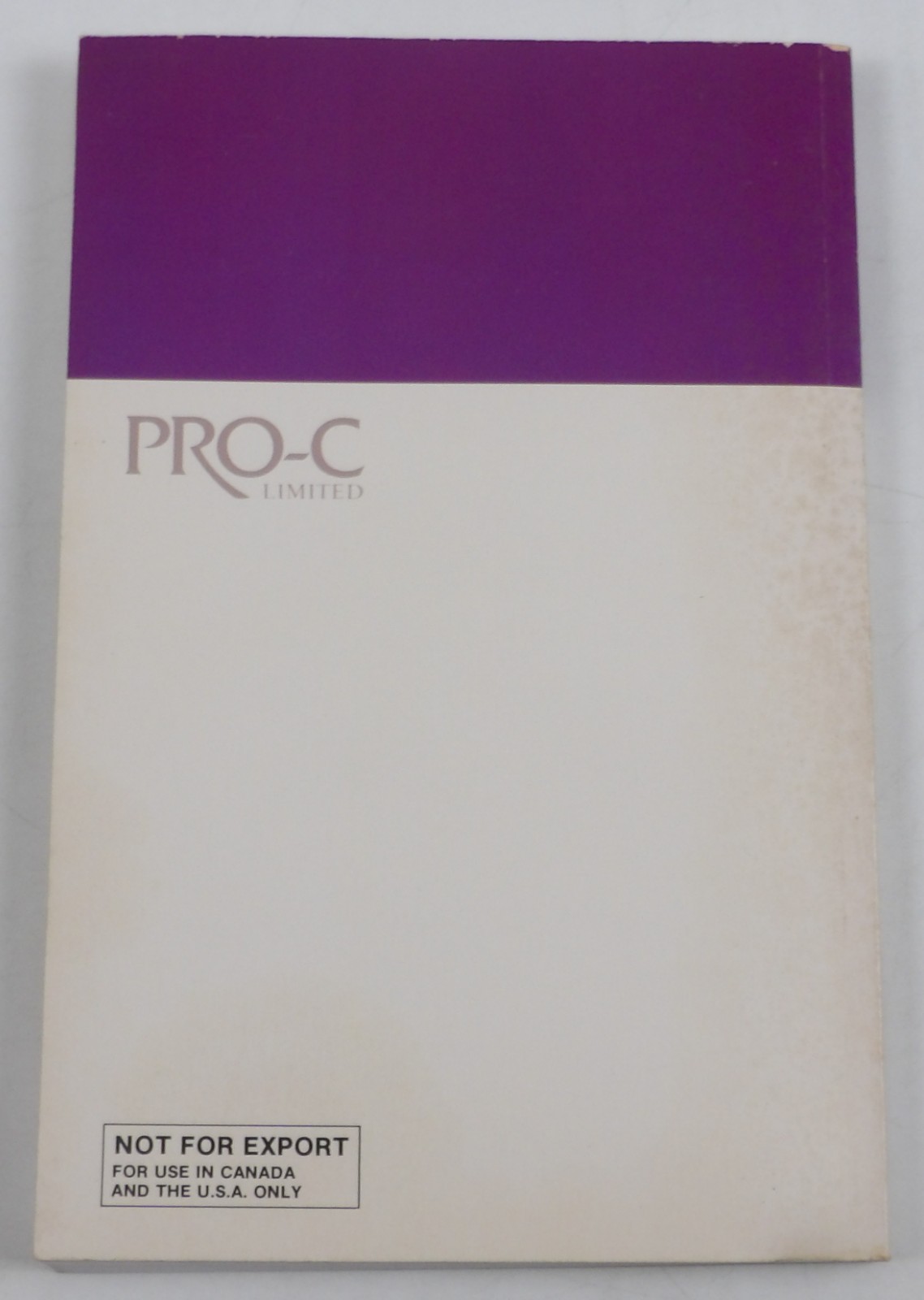 Pro-C Limited Version 2.0 Manual Set - Tutorial & User's Reference - 1992