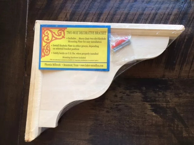 5" X 7" TWO-WAY SMART WOOD DECORATIVE BRACKET~Smartwood By Phoenix Millwork~NEW