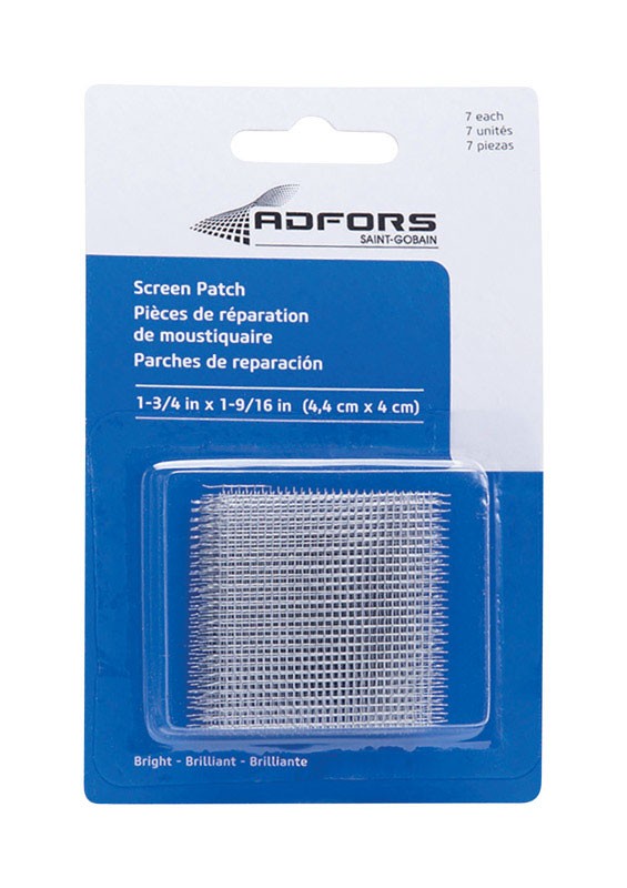 Adfors FCS11192-M Gray Bright Aluminum Screen Patch 1-3/4 W x 1-9/16 L in.
