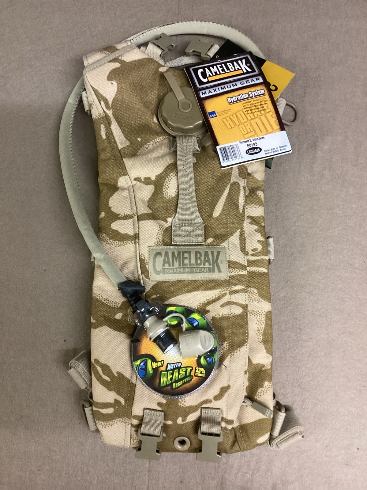 Camelbak Thermobak 3 L Hydration Pack British Desert DPM BNWT Water