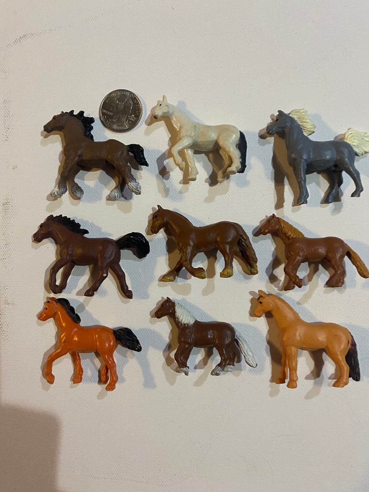 Safari Brand Clydesdale Appaloosa Barb Priesian Bay Horse Figure 1/64 Lot of 9