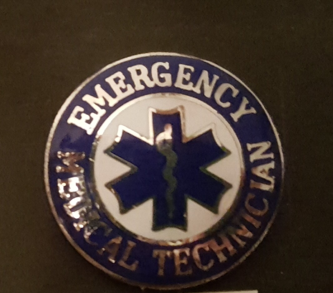 Star of Life Collar Brass Emergency Medical Tech  Silver