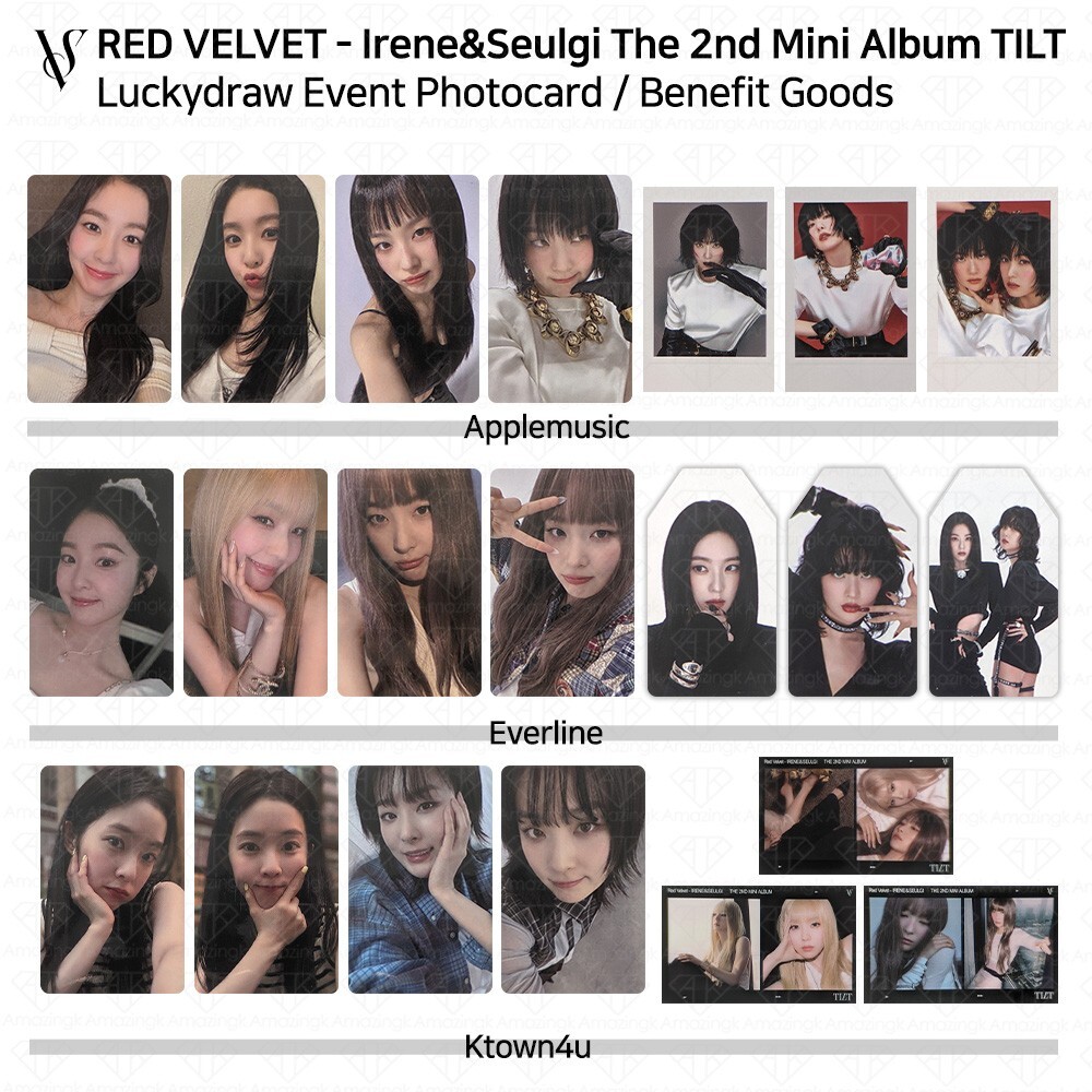 Redvelvet IRENE SEULGI 2nd Mini Album TILT Luckydraw Photocard Applemusic KPOP