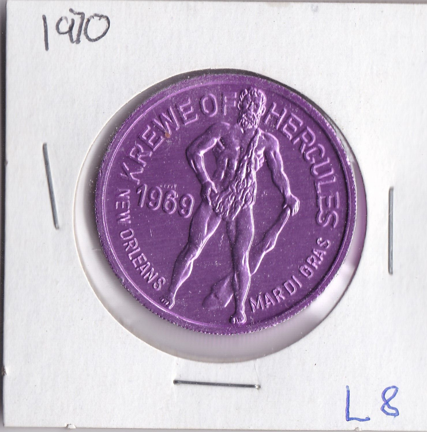 1970 KREWE OF HERCULES New Orleans Mardi Gras DOUBLOON (L8)