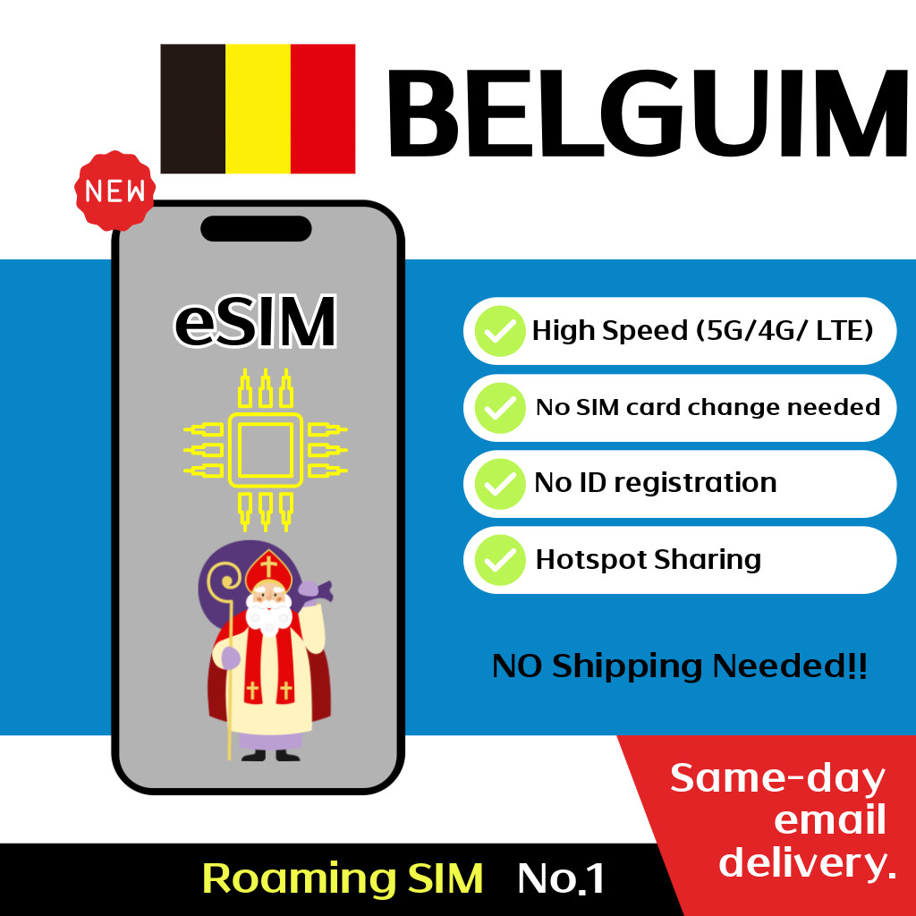 Belgium + Europe Travel eSIM - Orange,  30 Days - 12GB / 100GB, Unlimited