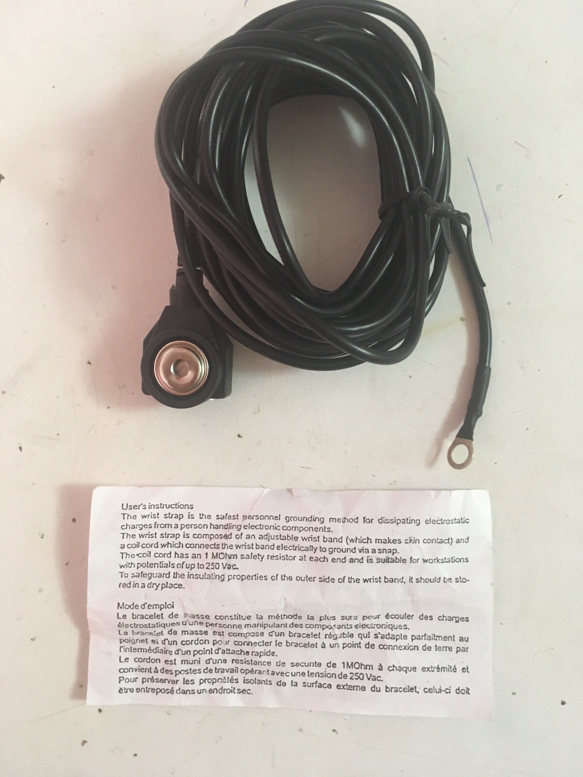 Static Grounding Cord For Wrist Strap