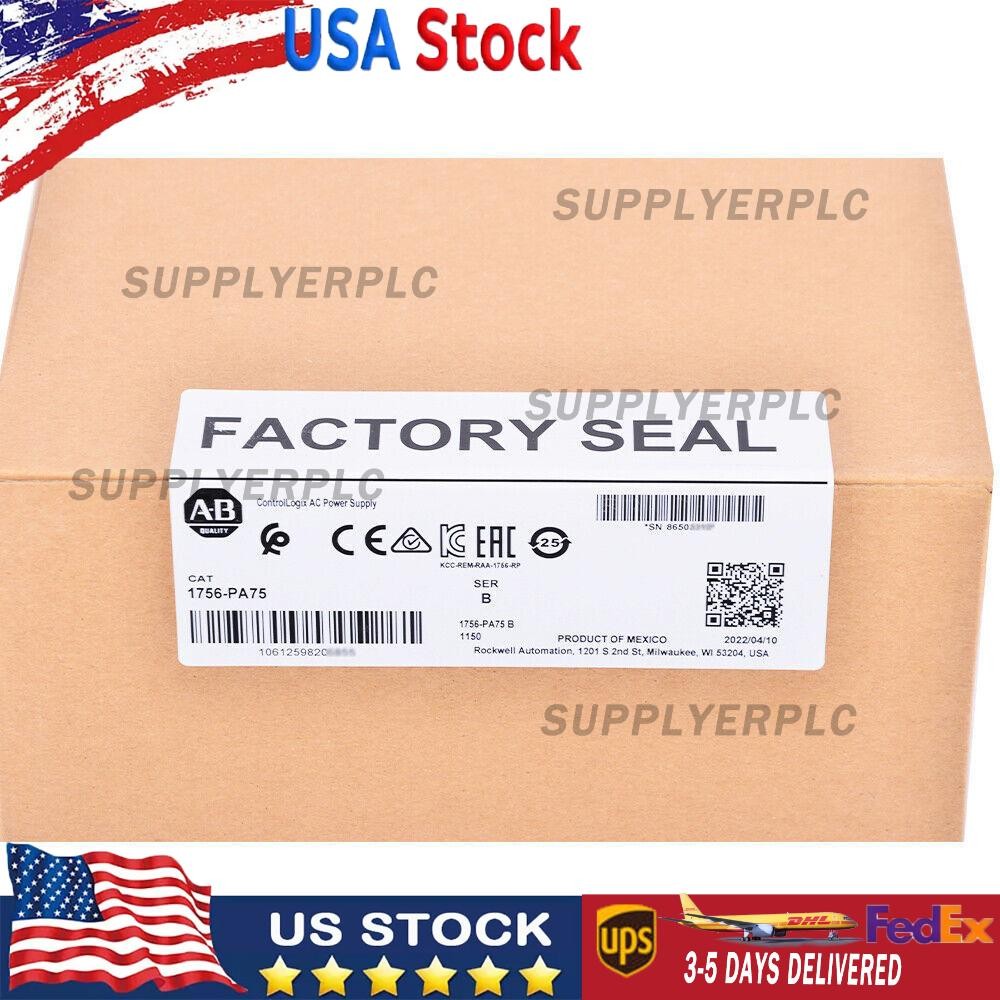 2022 New Factory Seal Allen-Bradley ControlLogix AC Power Supply AB 1756-PA75 /B