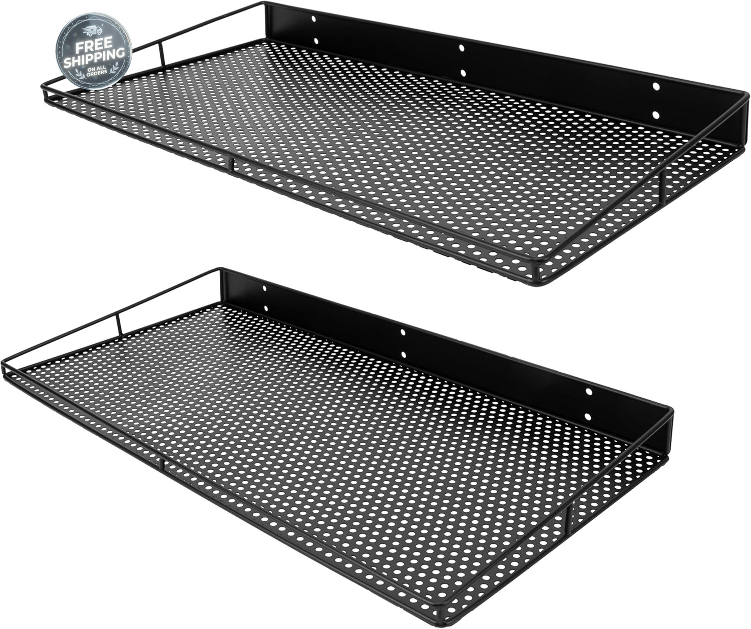 Heavy-Duty Wall Shelf, 2 Pack Garage Shelf, 23.5" X 12" Large Wall Mounted Shelv
