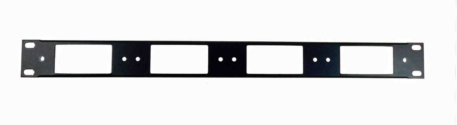 PROCRAFT AFP1U-4DEC-BK 1U Formed Aluminum Rack Panel w/ 4 Decora Punches