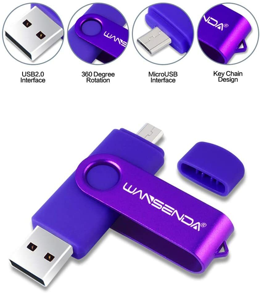 128GB Flash Drive 3 in 1 USB Picture Keeper For Android Pc Smartphone