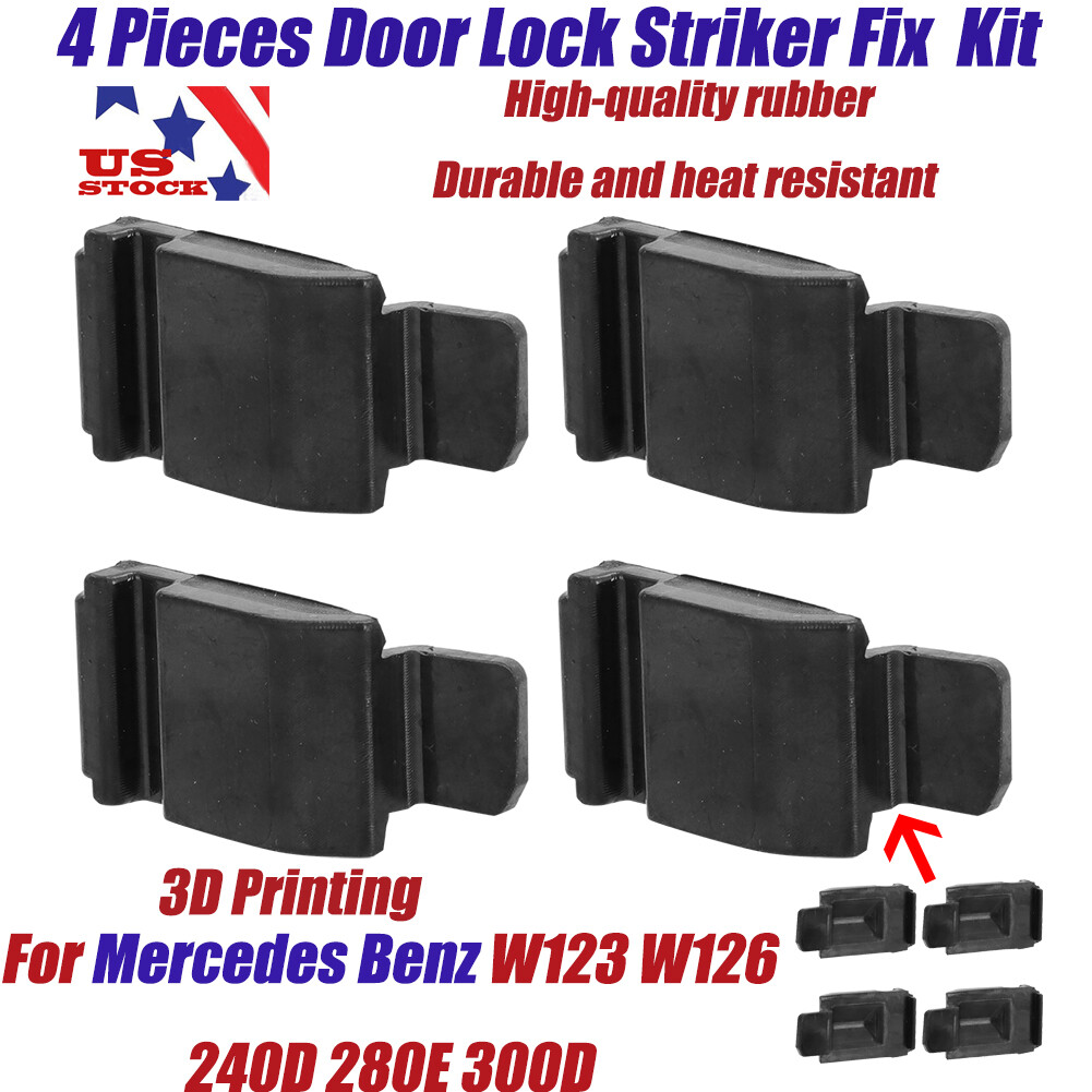Door Lock Strikers to FIX Kit For Mercedes Benz W123 W126 240D 280E 300D