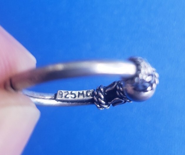 Vintage Sterling Silver 925 Toe Ring. Size 2.5 Adjustable