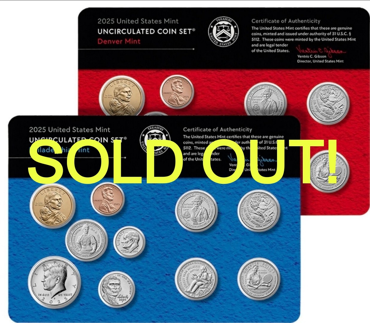 2025 US Mint Uncirculated 20 Coin Set  P & D  25RJ Penny Lincoln Cent Mint State