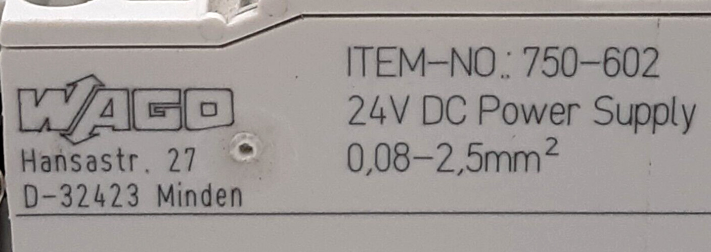 Wago 750-602 Power Supply Module