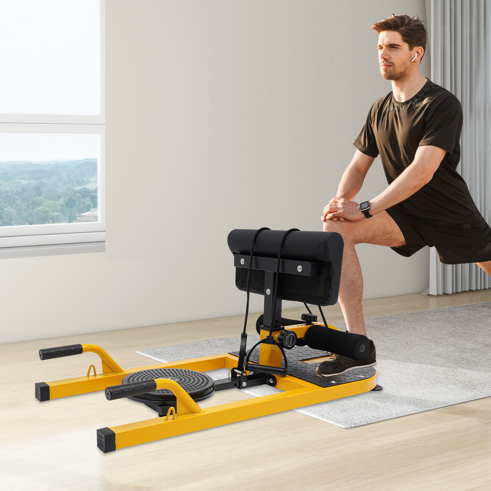Multifunction Sissy Squat Machine Hip Thrust Machine Sit up Exercise Set U-shape