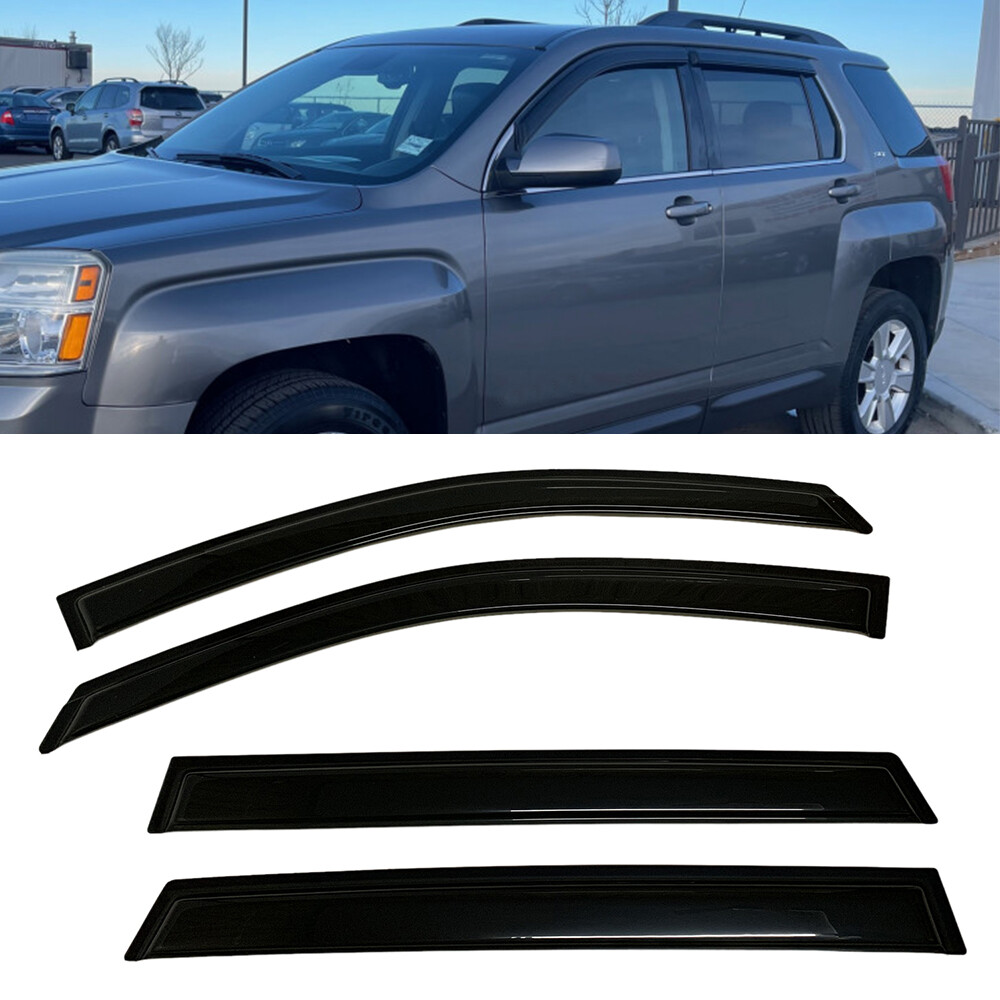 Set of Window Visors Vent Sun Rain Guards Fit GMC Terrain 2010 2011 2012-2017