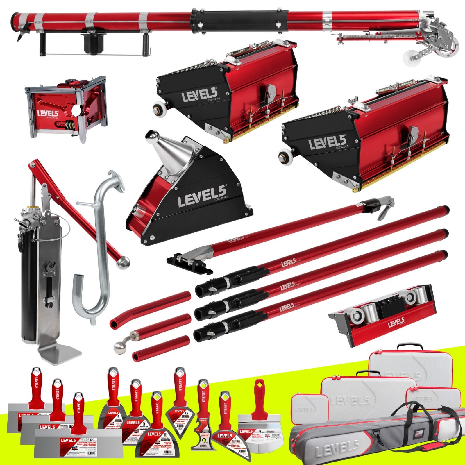LEVEL5 Drywall Taping Tools Set w/ BONUS HAND TOOLS ($130 Value) | 4-611P