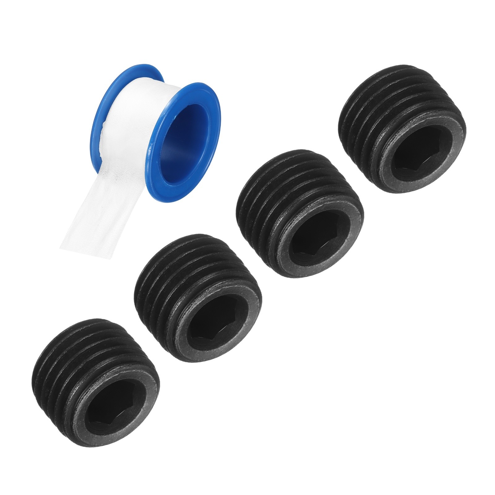 4Pcs M14x1.5x14 Carbon Steel Male Thread Internal Hex Pipe Plug Fitting Socket