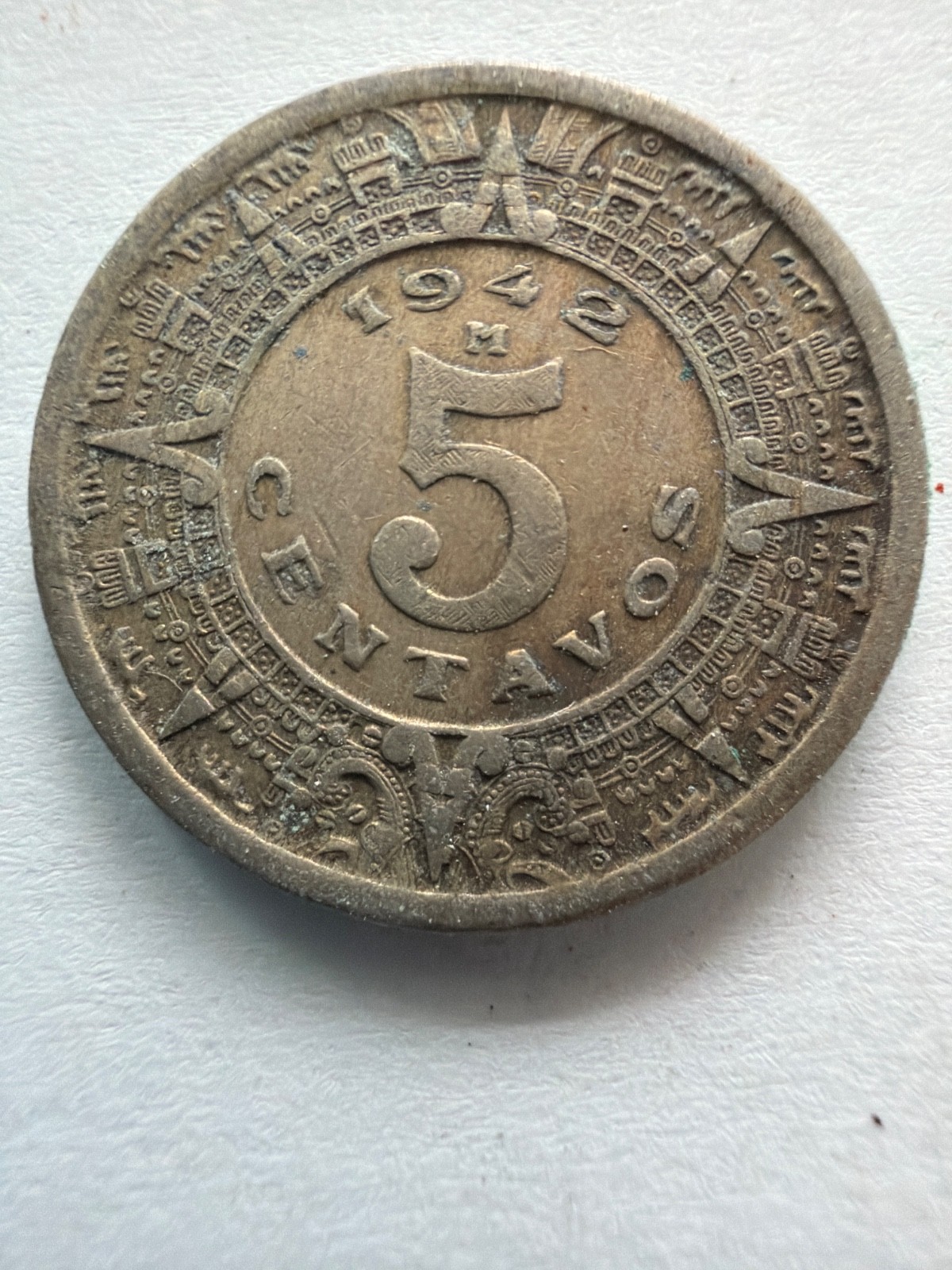 1942 Mexican 5 Centavos coin