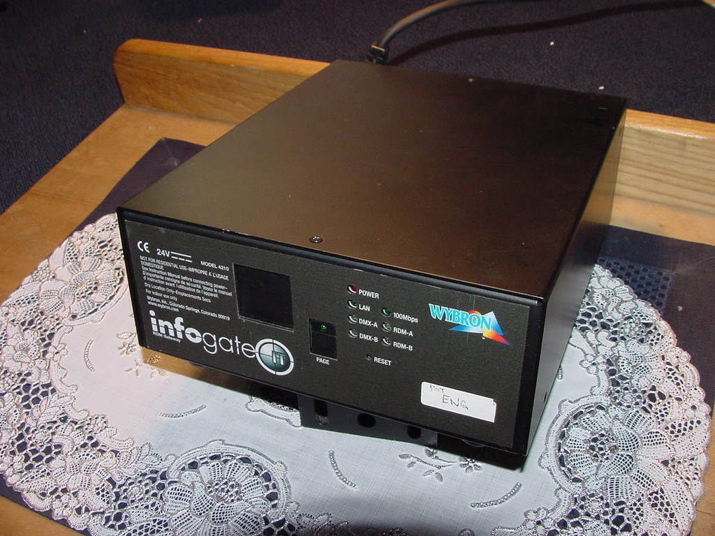 Wybron Infogate RDM Gateway Product Infogate 3.0, Model 4210, Infotrace Feedback