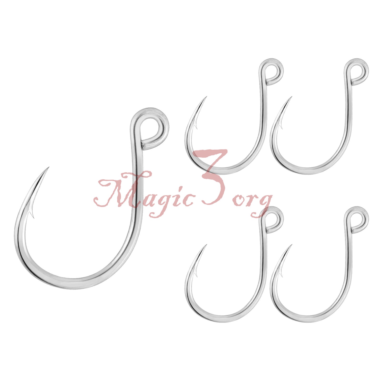 30pcs Baiting Single Hook Crankbait Spinnberbait Spoon Fishing Replacement Hook