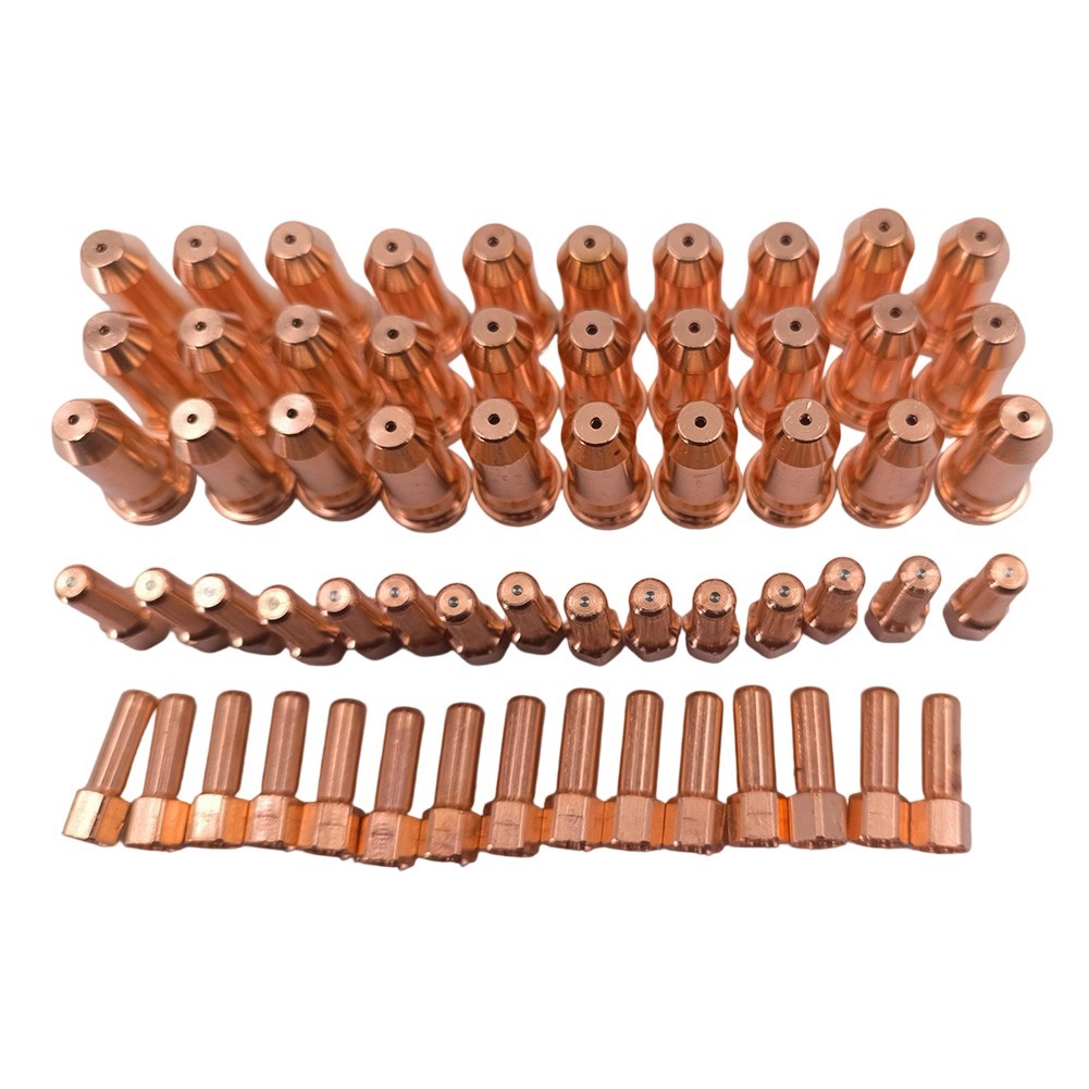 Plasma Electrode and Nozzle Set Compatible with PT100 iPT100 Cutter Torch 60pcs