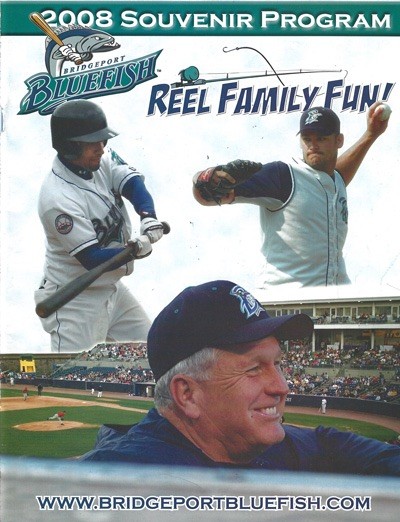 Bridgeport Bluefish 2008 Souvenir Program Program Cover On 12x8in Metal Sign