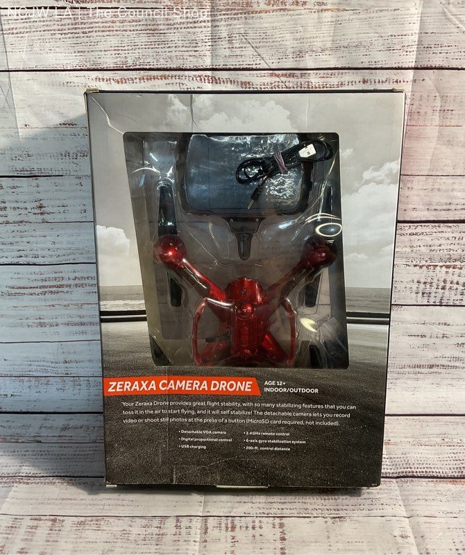 NEW Zeraxa Camera Drone Indoor/Outdoor Radioshack Red