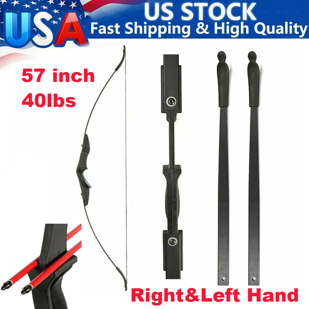 40lbs 57" Archery Hunting Takedown Recurve Bow Target Practice Left Right Hand