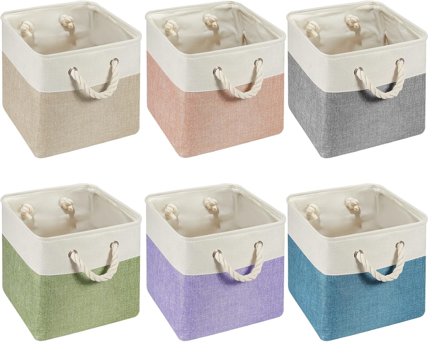 Cube Storage Box Fabric Storage Box Foldable Cube Basket
