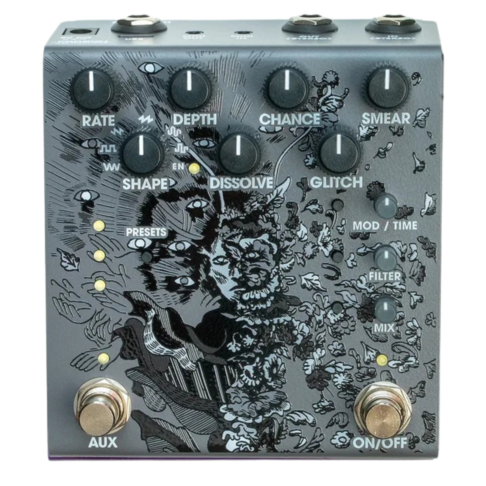 Old Blood Noise Endeavors Parting Glitch Delay/Reverb/Bit Crusher Pedal, Stone