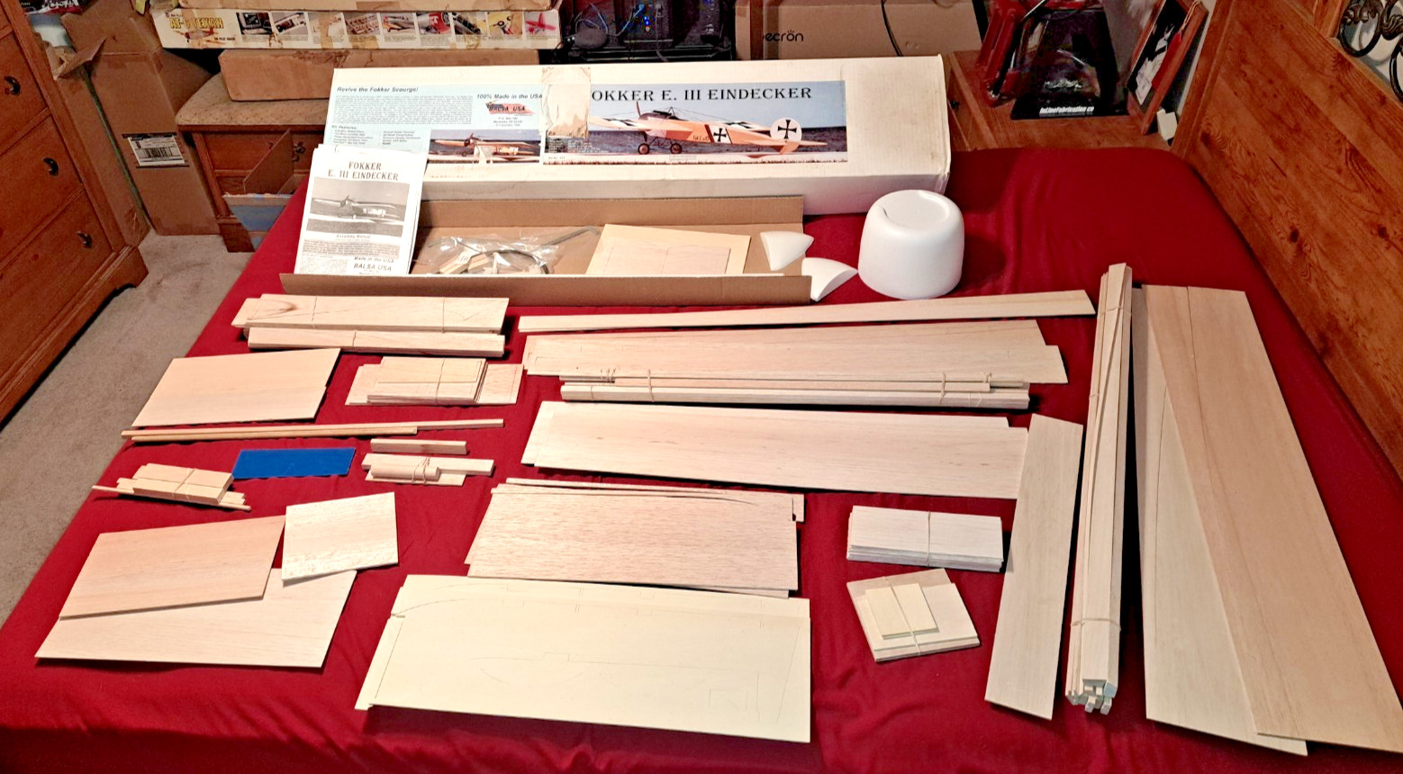 BALSA USA  Fokker E. III Eindecker 80 inch wingspan kit (read description)
