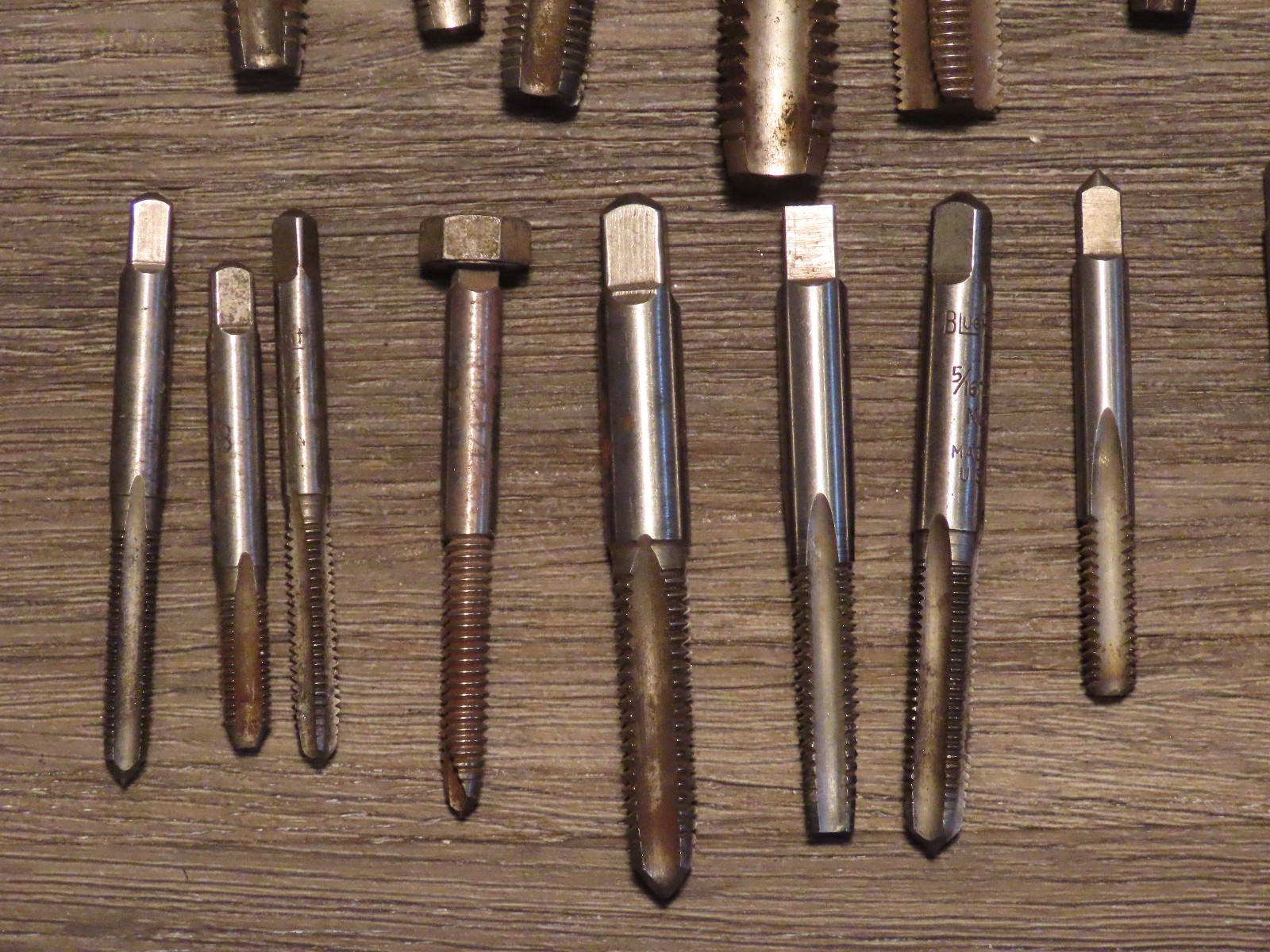 Lot Of Vintage Tap and Die Tools , Bits , Taps Dies Metalwork Tooling Wells