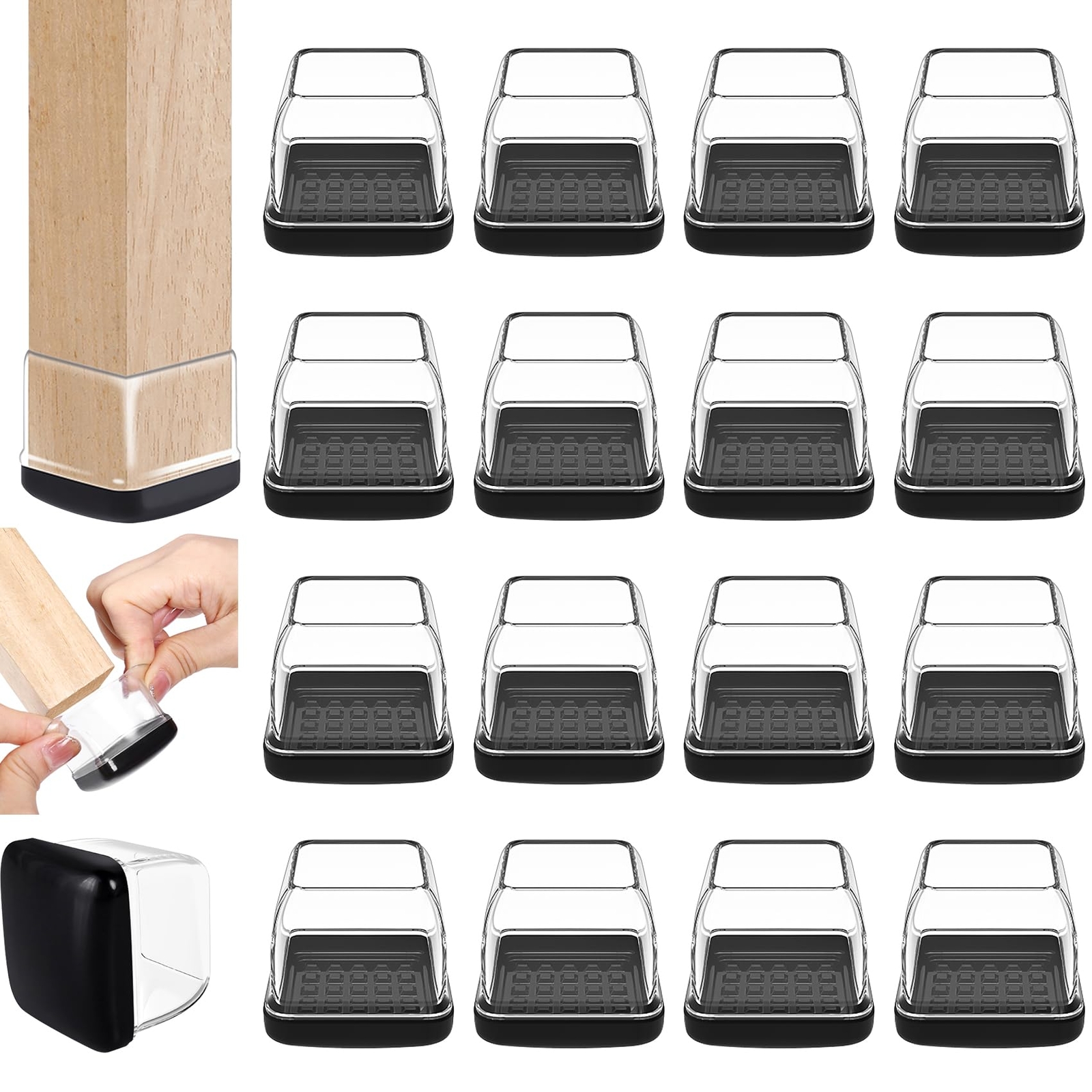 Chair Sliders for Carpet 16PCS Furniture Sliders for Carpeted Floors & Hardwo...