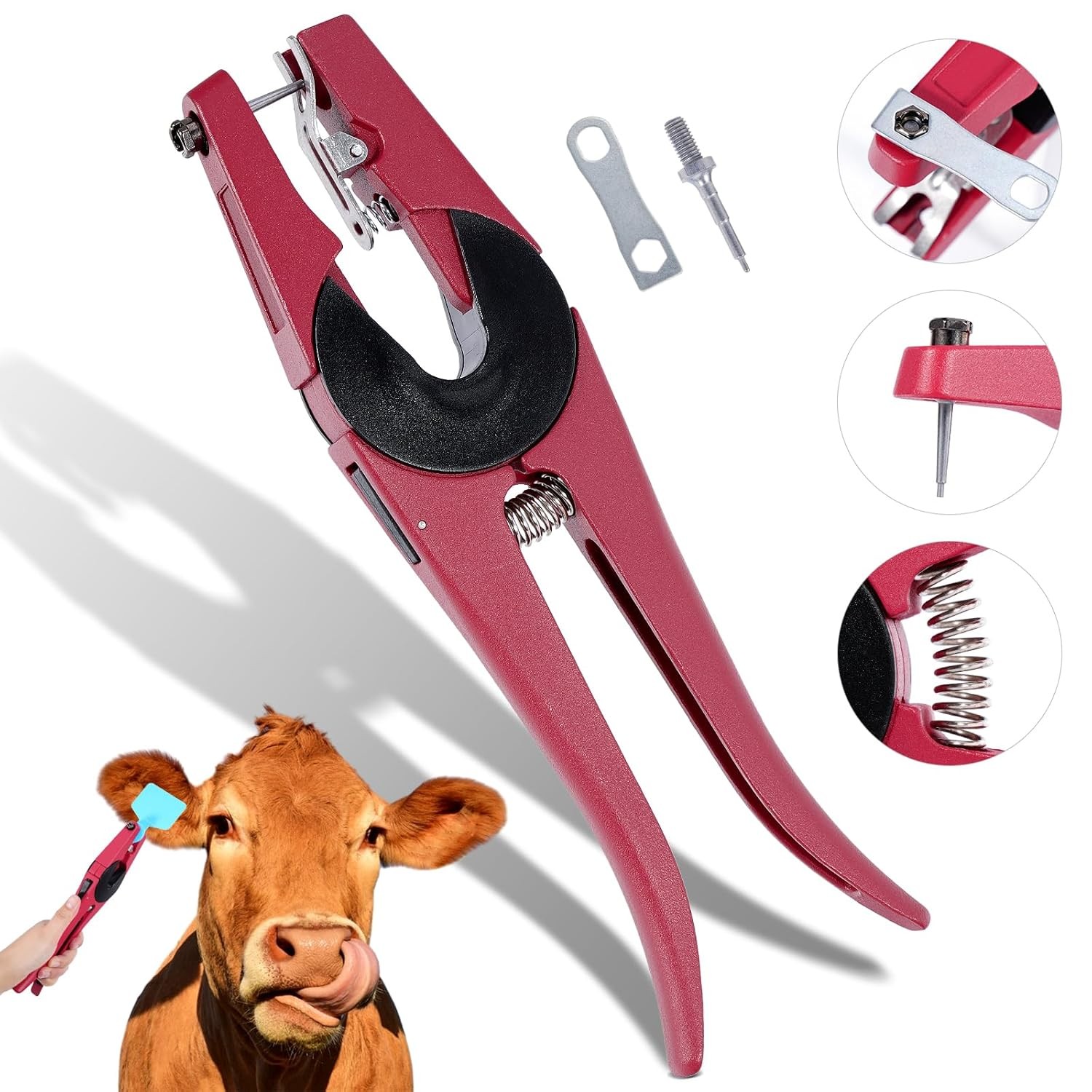 Cattle Ear Tags Pliers Applicator Metal Ear Tagger for Sheep Pigs Cow Goat Lamb