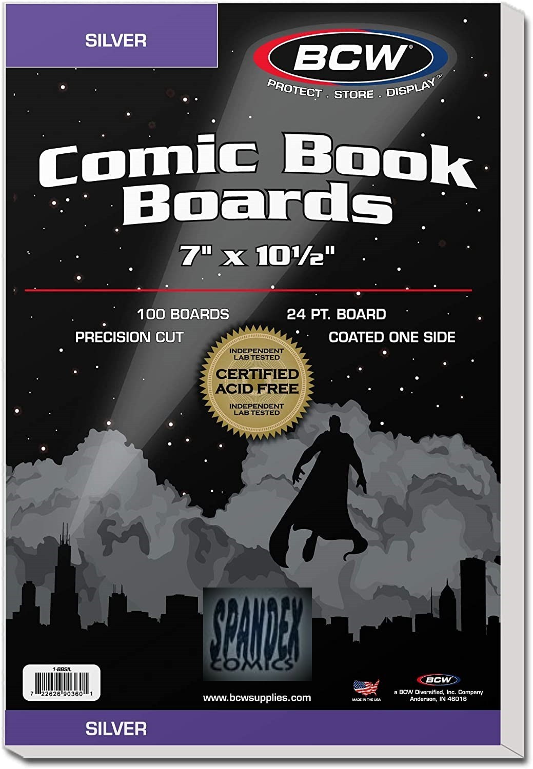 200 - BCW Silver Resealable Thick 2MIL Poly Comic Book Bags & Backing Boards