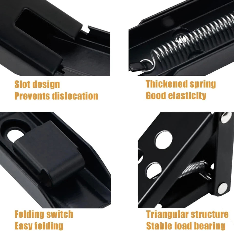 Wall Table Fold down Hinge,90 Degree Self-Locking Folding Hinge,Save Space Drop