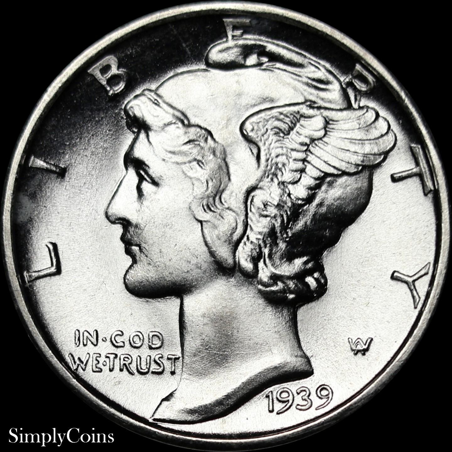 1939-D Mercury Dime GEM BU Uncirculated Silver